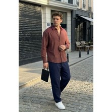 Livio Ferri Portela Erkek %100 Pamuk Premium Oversize Erkek Gömlek