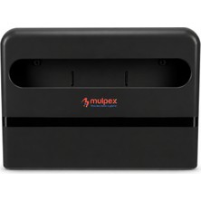 Mulpex Yarım Katlı Klozet Kapak Örtüsü Dispenseri Siyah Abs Plastik Kilitli 40X28X4,5 cm