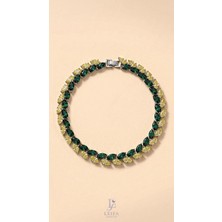 Leifa Jewelry Leıfa Yeşim & Sitrin Taşlı Gümüş Bileklik
