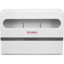 Mulpex Yarım Katlı Klozet Kapak Örtüsü Dispenseri Beyaz Abs Plastik Kilitli 40X28X4,5 cm
