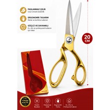Güzelyüz Avm Sarı Gold Makas Orijinal Açılış Gösteri Kumaş Kot Deri Kesim Profesyonel Terzi Makası Çelik Büyük Boy