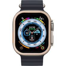 Bezos Watch Ultra 49MM Alüminyum Kasa Cam Ekran Koruyucu - Gold