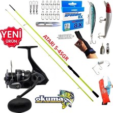 Okuma Wave Power 3000 210CM 5-45GR Karbon High Tech Maket Balık Spin Olta Takımı Seti