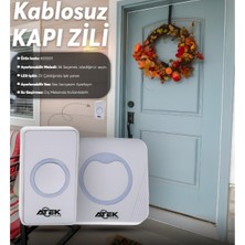 Ozkr Store Beyaz Kablosuz Su Geçirmez Kapı Zili