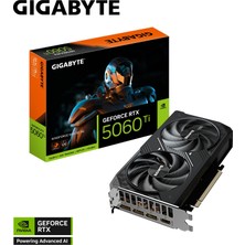 Gigabyte Geforce Rtx 5060TI Wındforce Max Oc GV-N506TWF2MAX Oc-8gd Gddr7 8gb 128BIT Gaming (Oyuncu) Ekran Kartı