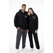 Nevermind Kilit Anahtar Baskılı 14 Şubat Sevgililer Günü Özel Sevgili Kombini 2'li Oversize Kapüşonlu Sweatshirt Seti