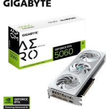 Gigabyte Geforce Rtx 5060 Aero Oc GV-N5060AERO Oc-8gd Gddr7 8gb 128BIT Gaming (Oyuncu) Ekran Kartı