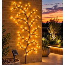 Gaman Güneş Enerjili 96 LED Sarmaşık Işık – Doğal Görünümlü | Dekoratif Bahçe, Balkon, Teras ve Duvar Işığı