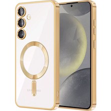Bezos Galaxy S24 Kılıf Kross Magneticsafe Kapak - Gold