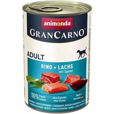 Bezos Grancarno Sığır Etli Ispanaklı ve Somonlu Yetişkin Köpek Konservesi 400 gr
