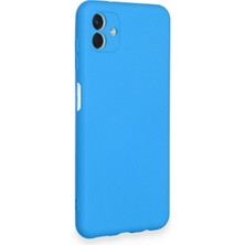 Bezos Galaxy A04 Kılıf Nano Içi Kadife Silikon - Mavi