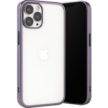 Bezos iPhone 13 Pro Max Kılıf Razer Lensli Silikon - Mor