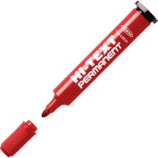 Hi-Text Permanent Marker ( Koli Kalemi ) Yuvarlak Uç Kırmızı 12 Li 830