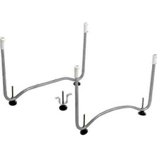 VitrA Ayarlanabilir Metal Küvet Ayağı Takımı | Evrensel Küvet Taşıyıcı Ayak | Sağlam Çelik Destek Sistemi | 3'lü Set