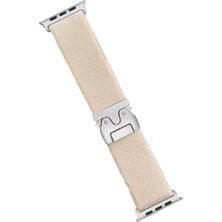 Zenviaa Apple Watch 42MM Forest Kumaş Kordon - Krem ZENVIAA365423
