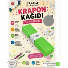 Orbak Kağıt Premium Yeşil Krapon Süsleme Kağıdı 50X200 cm 60 gr | Parti, Organizasyon ve Okul Etkinlikleri Için (1 Adet)