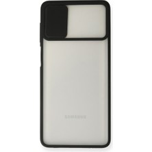 Bezos Galaxy M51 Kılıf Palm Buzlu Kamera Sürgülü Silikon - Siyah