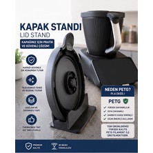 Thermomix Tm7 Uyumlu Kapak Standı Mutfak Tezgahı Düzenleyici Aparat Siyah