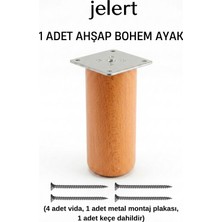 Jelert Bohem Masif Gürgen 18 cm Mobilya Yükseltme Ayağı – Tekli, Ceviz - Robot Süpürge Uyumlu 1. Sınıf Gürgen Ağacı, Kanepe Berjer Koltuk Tv Ünitesi Yükseltici Ayak