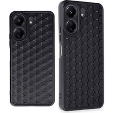 Bezos Redmi 13C Kılıf Petek Silikon Kapak - Siyah