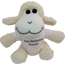 Ozkr Store Seni Seviyorum Kuzum Tişörtlü Peluş Kuzu Oyuncak