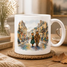 Bkc Ticaret Romantik Ayı Çifti Tasarım Seramik Kupa Bardak 300 ml | Çift Taraflı Baskı | Sevgiliye ve Çiftlere Özel Hediye