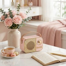 Mabelme Store LED Aydınlatmalı Hoparlör Pembe