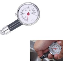 Carub Lastik Hava Ölçer Metal Gövde Ibreli Analog
