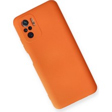 Bezos Redmi Note 10 Kılıf Nano Içi Kadife Silikon - Turuncu