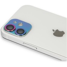 Bezos iPhone 11 Pers Alüminyum Kamera Lens - Rainbow
