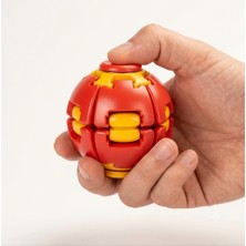 Nk Spor Stres Çarkı Topu - Dönen Decompress Spin Ball Eğlenceli Zeka Oyunu ve Stres Oyuncağı-Döner Stres Topu ve Akıl Oyunu-Parmak Çarkı Topu - Kırmızı Sarı ve Lacivert Sarı Seçenekli