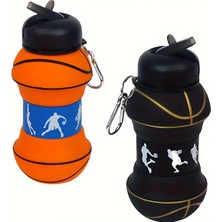 Mabelme Store Basketbol Topu Tasarımlı Akordiyon Su Şişesi