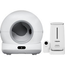 Xenon Smart Otomatik Kedi Tuvaleti ve Kameralı Mama Kabı Seti | Wifi, Uv Sterilizasyonlu, Gece Görüşlü, Sesli Iletişim, Ekonomik Pet Seti