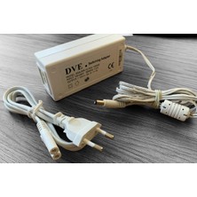 Delixa 12V 5A 12 Volt 5 Amper Adaptör Güç Kaynağı Şerit Dvr Cihaz Adaptör 5.5mm 2.5mm 2mt Kablolu