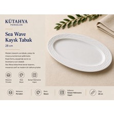 Kütahya Porselen Sea Wave 28 cm. Kayık Tabak