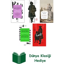 Jean - Jacques Rousseau 5 Kitap Seti + Dünya Klasiği Hediye