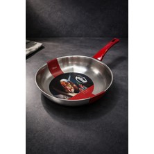 Gülsan 30 cm Paslanmaz Çelik Maksi Kavurma Wok Tava – Derin Form, Büyük Boy Çelik Wok, Profesyonel Pişirme