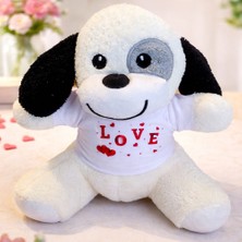 Ozkr Store Love Tişörtlü Sevimli Benekli Peluş Köpek