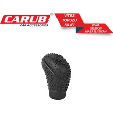 Carub Vites Topuz Kılıfı Silikon Oval Masajlı Siyah