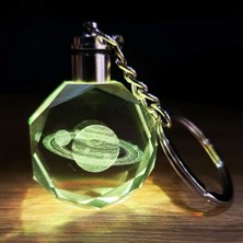 Ozkr Store Satürn Gezegen Tasarım Işıklı Anahtarlık