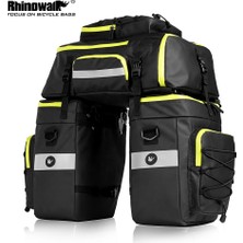 Rhinowalk 65L Bisiklet Arka Bagaj Çantası - Üçlü Çanta Seti - %100 Su Geçirmez Heybe ve Seyahat Çantas