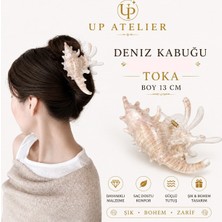 Up Atelier Deniz Kabuğu Kemik Toka 13CM