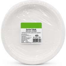 Hazar Gıda Karton Tabak 22.5 cm 40 Adet ile Pratik ve Hijyenik Servis Çözümü!