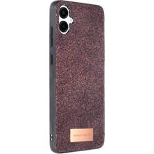 Bezos Galaxy A06 Bright Simli Kapak - Derin Mor