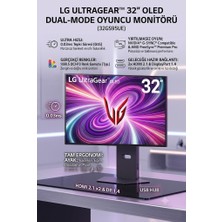 Lg Ultragear 32GS95UV-B 32 Inç 4K UHD 240Hz 0.03MS G-Sync OLED Monitör