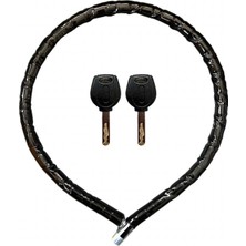 KSB Store Yuma YM-752 Motorsiklet Kilidi Anahtarlı Körüklü Siyah ( Boy : 120CM-ÇAP : 22MM )