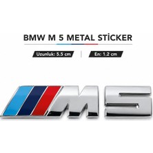 EP Garaj Otomotiv Bmw M5 Metal Sticker – Krom Görünümlü Premium Tasarım