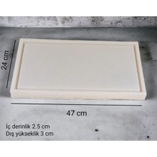 ElHobi Dikdörtgen Epoksi Tepsi Kalıbı - 47x24 cm