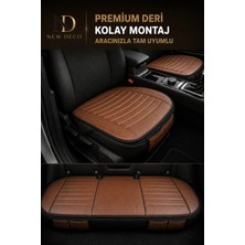 NewDeco Opel Mokka Araçlara Uyumlu Premium Deri 3 Parça Oto Koltuk Minderi Araca Uyumlu 4 Mevsim Kolay Montaj