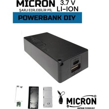 Micron Kendin Yap Powerbank 2 Pilli Boş Powerbank Kutusu